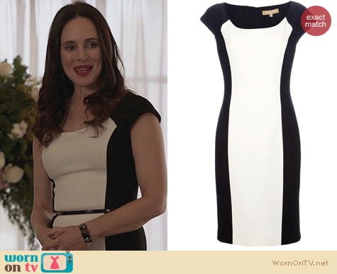 Revenge Fashion: Michael Kors Monochrome Shift Dress worn by Madeleine Stowe