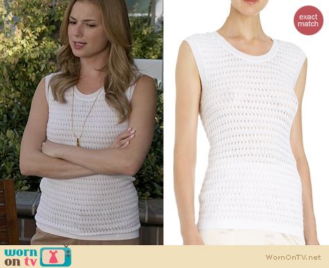 Revenge Fashion: Nina Ricci Textured Sleeveless Sweater worn by Emily Vancamp