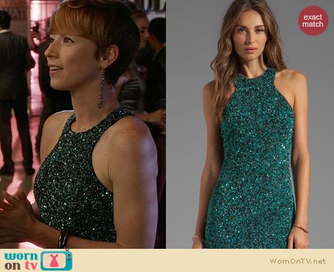 Revenge Fashion: Parker Mariah Sequin Dress worn by Karine Vanasse