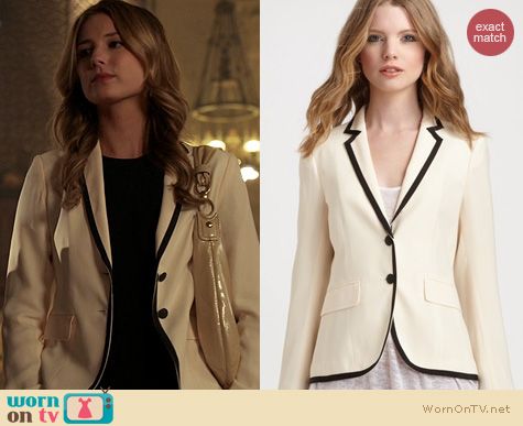 Revenge Fashion: Rag & Bone Bailey Blazer in Beige worn by Emily Vancamp