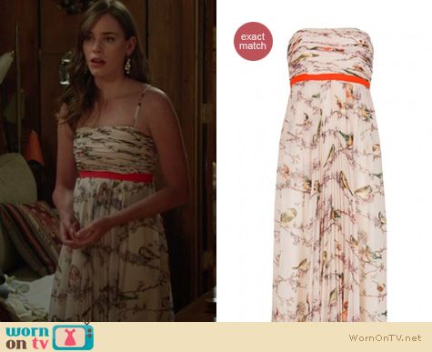 Revenge Fashion: Ted Baker Birdie branch florah maxi dress worn by Charlotte Grayson