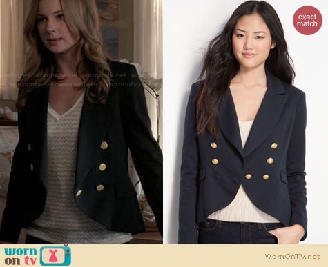 Revenge Fashion: Willow & Clay Fishtail Blazer worn by Emily VanCamp