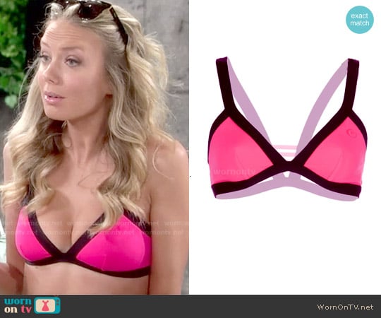 Rip Curl 'Mirage' Colorblock Bikini Top worn by Abby Newman (Melissa Ordway) on The Young and the Restless