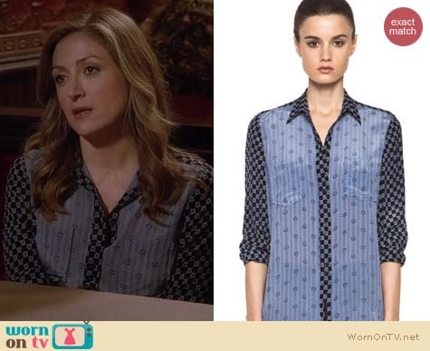 Rizzoli & Isles Fashion: Isabel Marant Melina print blouse worn by Sasha Alexander