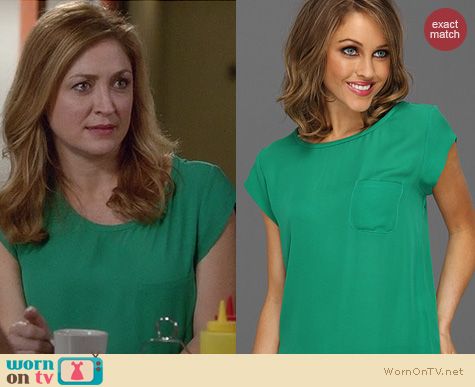 Rizzoli & Isles Fashion: Joie Rancher top in Jungle Green worn by Sasha Alexander