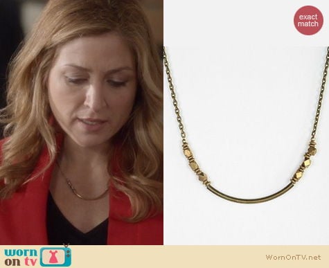 Rizzoli & Isles Fashion: Vanessa Mooney Nugget Bar Necklace worn by Sasha Alexander