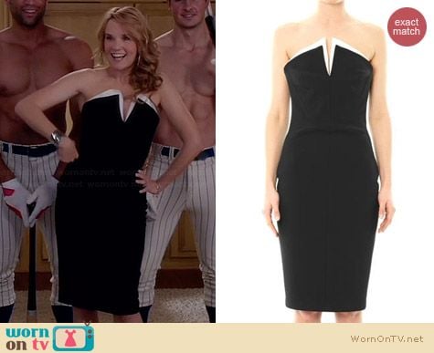 Robert Rodriguez Tech Suiting Strapless Dress worn by Lea Thompson on Switched at Birth