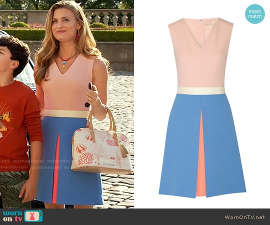 Roksanda Colorblock Crepe Dress worn by Paige Collins (Brooke D'Orsay) on Royal Pains