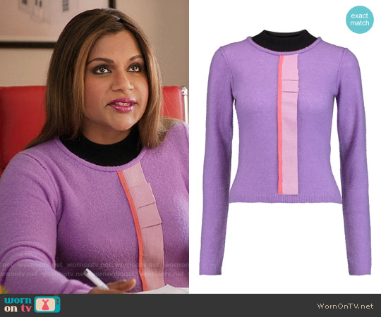 Roksanda Fletcher Ruffled Sweater worn by Mindy Lahiri (Mindy Kaling) on The Mindy Project