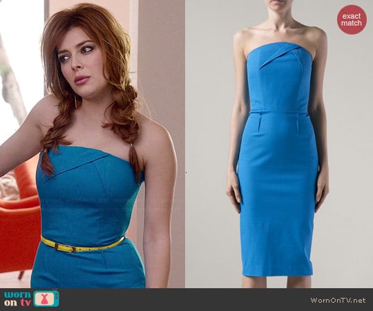 Roland Mouret Electra Strapless Dress worn by Louise Ellis (Elena Satine) on Revenge