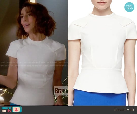 Roland Mouret Cymatia Top worn by Delia (Necar Zadegan) on Girlfriends Guide to Divorce