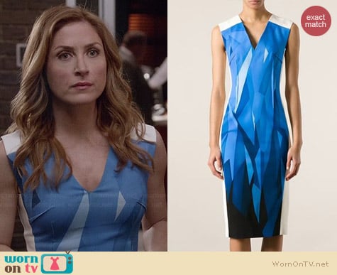 Roland Mouret Wezen Dress worn by Sasha Alexander on Rizzoli & Isles