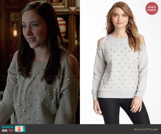 Romeo & Juliet Couture Studded Sweater worn by Haley Ramm on Chasing Life