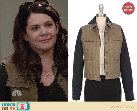 Ron Herman Fleece Sleeve Hooded Cargo Jacket worn by Lauren Graham on Parenthood