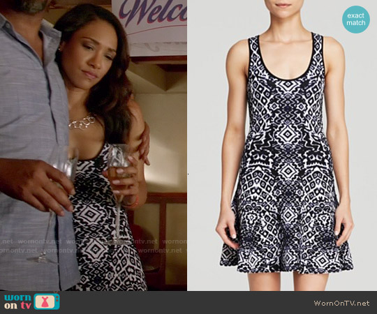 Torn by Ronny Kobo Gamma Pop Geo Dress worn by Iris West (Candice Patton) on The Flash