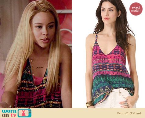 Rory Beca Dede Open Back Camisole worn by Cierra Ramirez on The Fosters