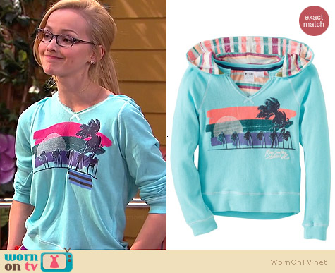 Roxy Crush Crush Hoodie worn by Dove Cameron on Liv & Maddie