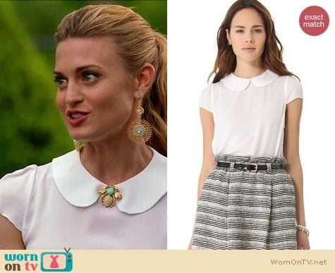 Royal Pains Fashion: Alice + Olivia Ezette top worn by Brook D'Orsay