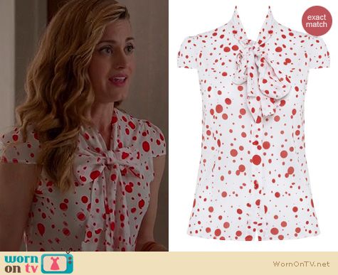 Royal Pains Fashion: Alice + Olivia Zuzu blouse worn by Brooke D'Orsay