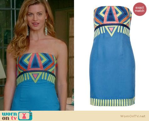 Royal Pains Fashion: Mara Hoffman Embroidered Twill dress worn by Brooke D'Orsay