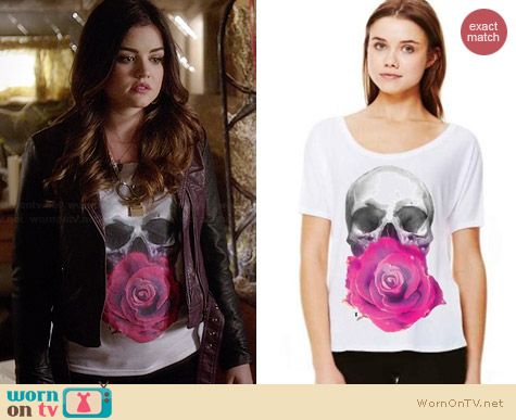 Royal Rabbit Life & Death Flowy Tee worn by Lucy Hale on PLL