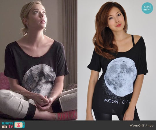 Royal Rabbit Moon Child Perfect Flowy Tee worn by Hanna Marin (Ashley Benson) on Pretty Little Liars