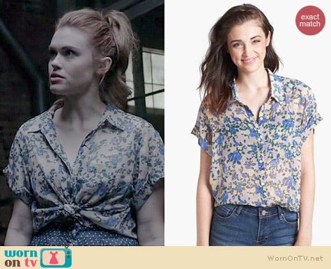 Rubbish Floral Print Shirt worn by Holland Roden on Teen Wolf