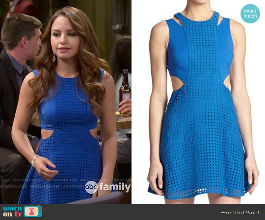 Sachin + Babi Scape Cutout-Detail Dress worn by Sofia Rodriguez (Aimee Carrero) on Young and Hungry