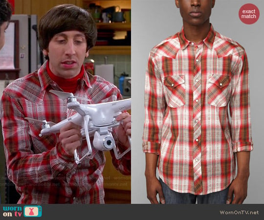 Salt Valley Ortega Dobby Plaid Western Shirt worn by Howard Wolowitz (Simon Helberg) on The Big Bang Theory