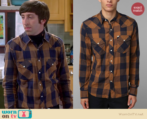 Salt Valley Buffalo Plaid Western Shirt worn by Simon Helberg on The Big Bang Theory