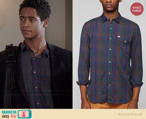 Salt Valley Denton Plaid Shirt worn by Arnold Enoch on HTGAWM