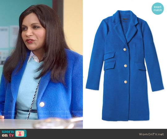 Salvador Perez Single Breasted Opera Coat worn by Mindy Lahiri (Mindy Kaling) on The Mindy Project