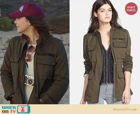 Sanctuary New Civilian Leather Trim Military Jacket worn by Lauren Graham on Parenthood