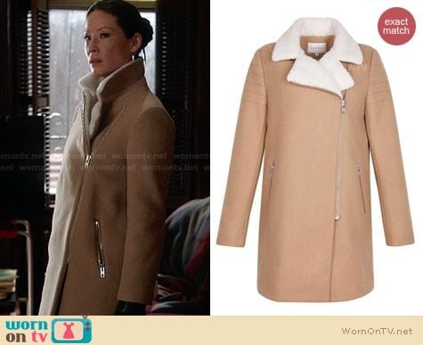 Sandro Biker Coat worn by Lucy Liu on Elementary