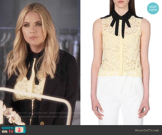 Sandro 'Clem' Lace Top worn by Hanna Marin (Ashley Benson) on Pretty Little Liars