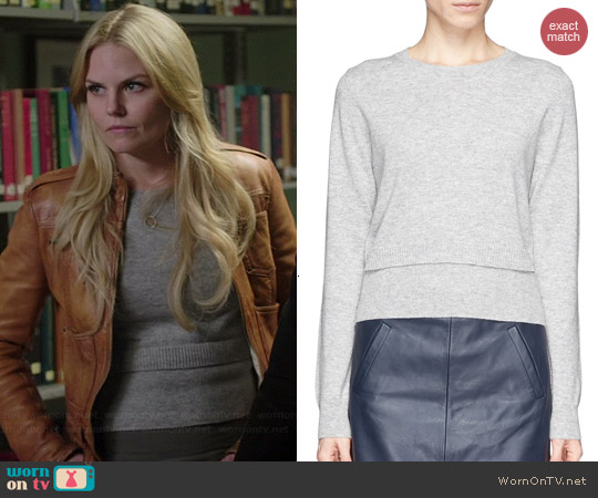 Sandro Double Layer Hem Sweater worn by Jennifer Morrison on OUAT