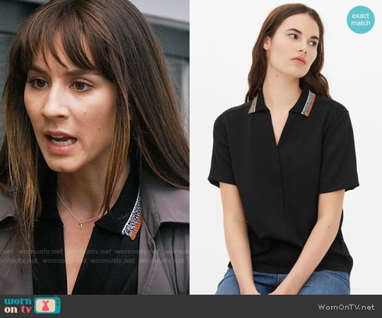 Sandro Eben top worn by Spencer Hastings (Troian Bellisario) on Pretty Little Liars