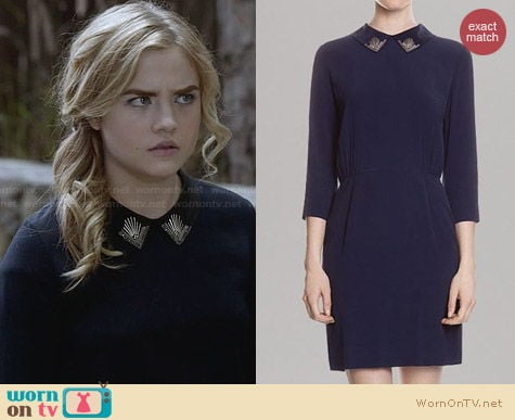 Sandro Rodo Embellished Collar Dress worn by Maddie Hasson on Twisted