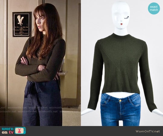 Sandro Knit Zip Back Sweater worn by Spencer Hastings (Troian Bellisario) on Pretty Little Liars