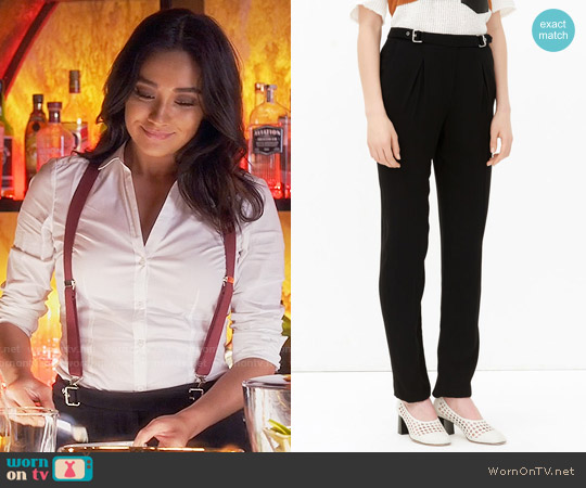 Sandro Pacifik Trousers worn by Emily Fields (Shay Mitchell) on Pretty Little Liars