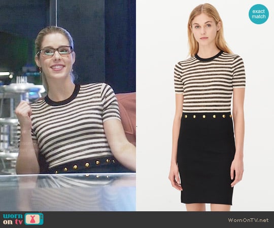 Sandro Redlake Dress worn by Felicity Smoak (Emily Bett Rickards) on The Flash