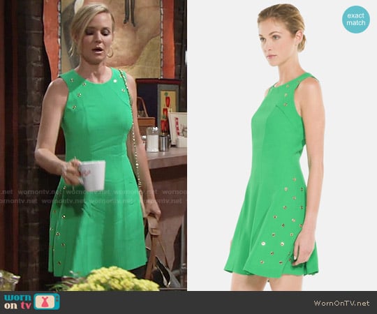 Sandro Reptile Dress worn by Sharon Newman (Sharon Case) on The Young and the Restless