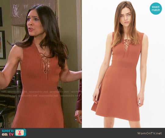 Sandro Rikka Dress worn by Gabi Hernandez (Camila Banus) on Days of our Lives