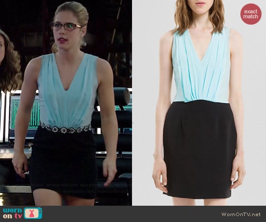 Sandro Roxane Dress worn by Emily Bett Rickards on Arrow