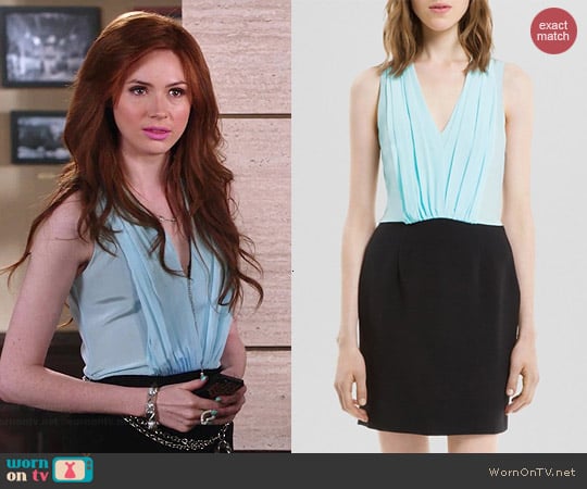 Sandro Roxane Dress worn by Karen Gillan on Selfie