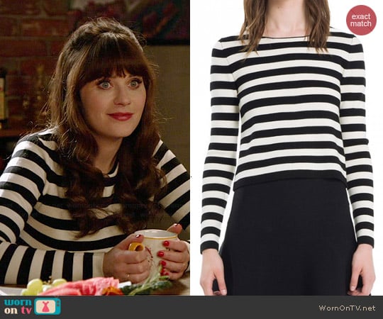 Sandro Sibel Sweater worn by Zooey Deschanel on New Girl