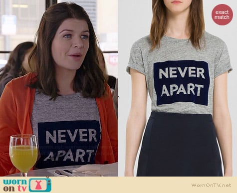 Sandro Tesla Never Apart Tee worn by Casey Wilson on Marry Me