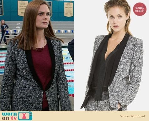 Sandro Venise Print Blazer worn by Emily Deschanel on Bones