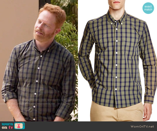 Saturdays Surf NYC Crosby Check Regular Fit Button Down Shirt worn by Mitchell Pritchett (Jesse Tyler Ferguson) on Modern Family