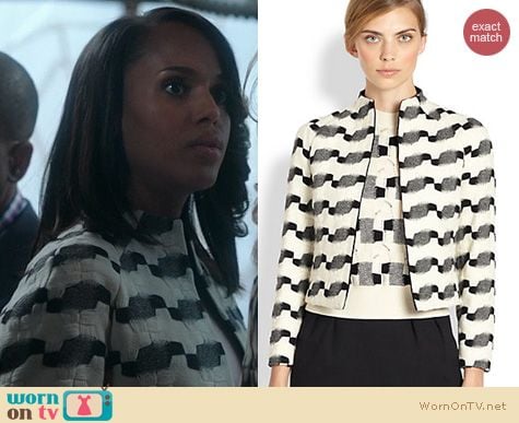 Scandal Fashion: Akris Wool and Jacquard Jacket worn by Kerry Washington